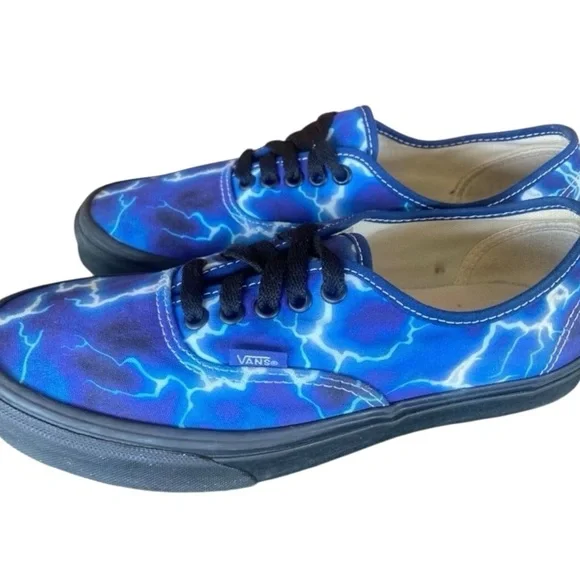 Vans Electric Blue Lightning Thunder Sneakers - Picture 1 of 4